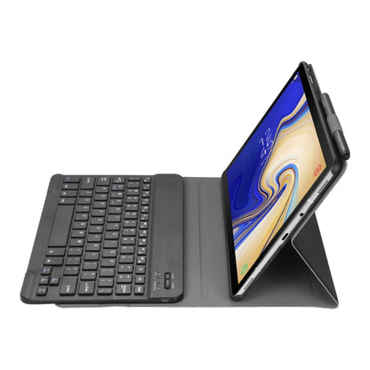 A720 Bluetooth 3.0 Ultra-thin Detachable Bluetooth Keyboard Leather Tablet Case + Leather Tablet Case for Samsung Galaxy Tab S5e T720, with Pen Slot & Holder(Black) - Samsung Keyboard by PMC Jewellery | Online Shopping South Africa | PMC Jewellery