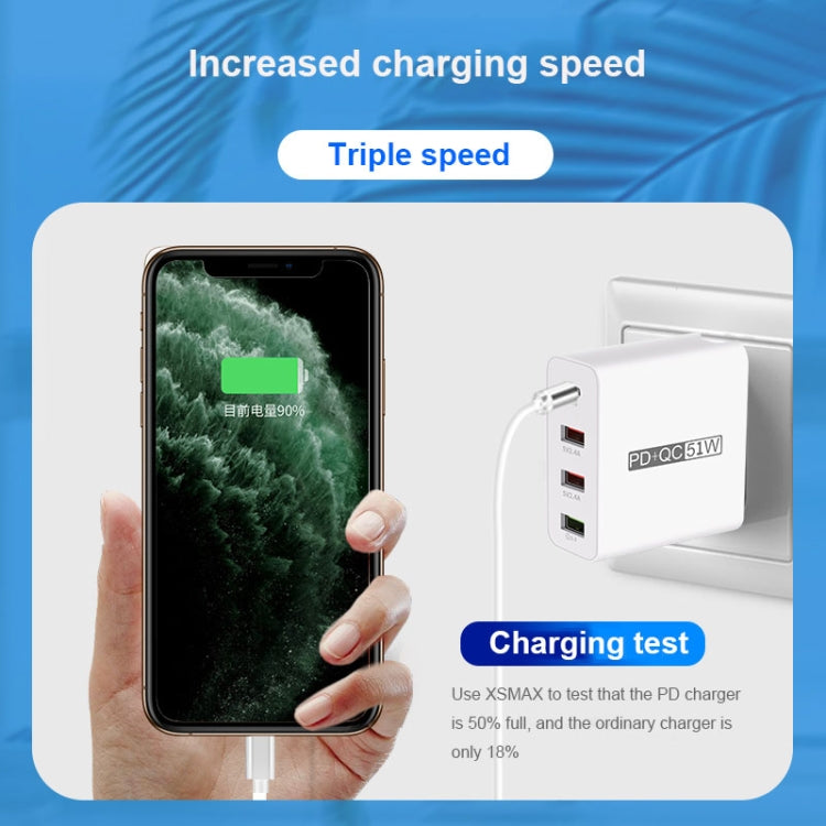 WLX-A6 4 Ports Quick Charging USB Travel Charger Power Adapter, EU Plug - USB Charger by PMC Jewellery | Online Shopping South Africa | PMC Jewellery | Buy Now Pay Later Mobicred
