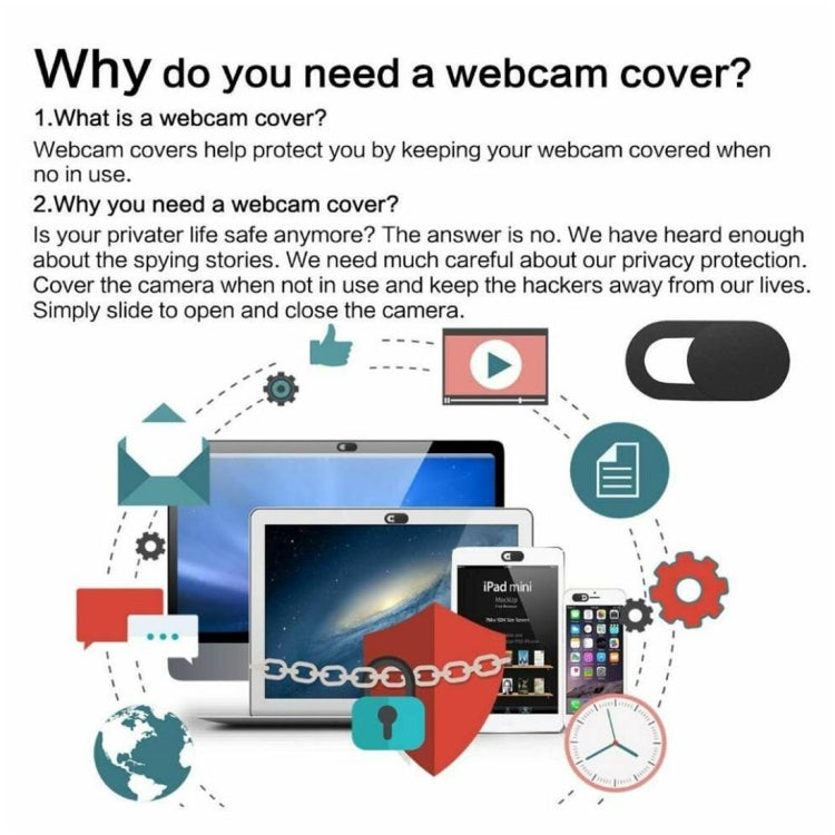 3 PCS Universal Ultra-thin Design WebCam Cover Shutter Slider Camera Cover, For Laptop, iPad, PC, Tablet, Cell Phones - Other by PMC TechLife | Online Shopping South Africa | PMC TechLife | Buy Now Pay Later Mobicred