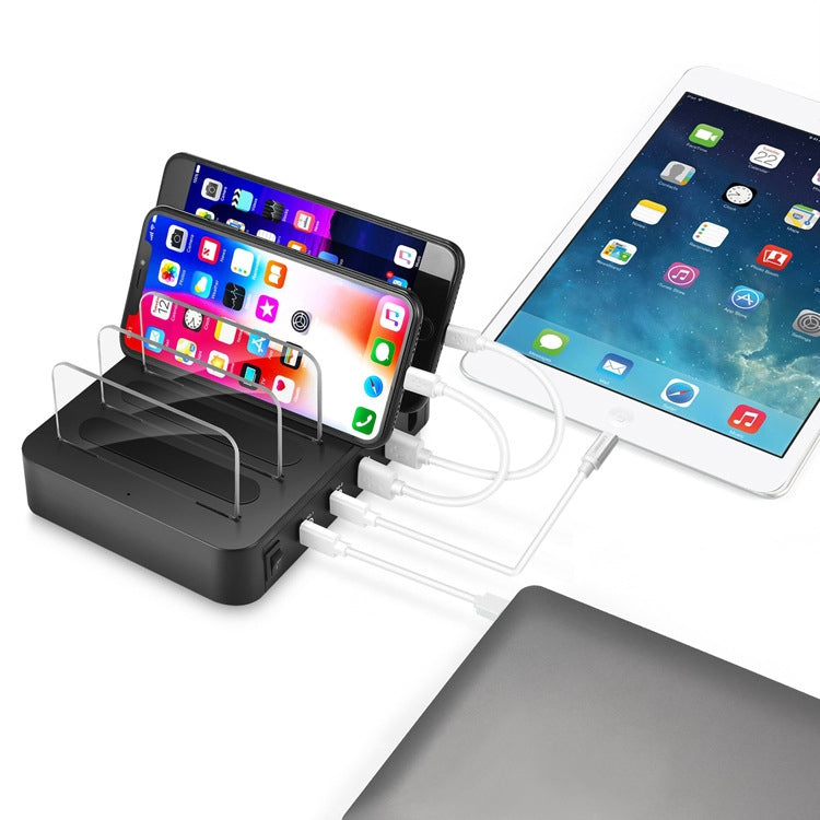 45W PD USB-C / Type-C + 18W PD USB-C / Type-C + 18W QC 3.0 USB + USB Ports Smart Charger with Detachable Bezel, AU Plug - Multifunction Charger by PMC Jewellery | Online Shopping South Africa | PMC Jewellery | Buy Now Pay Later Mobicred