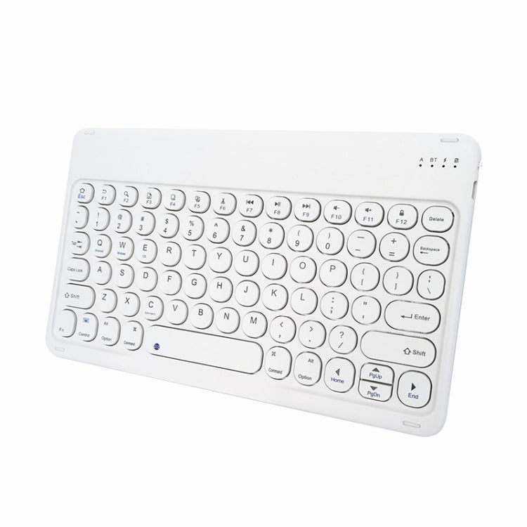 X3 10 inch Universal Tablet Round Keycap Wireless Bluetooth Keyboard (White) - Universal Keyboard by PMC TechLife | Online Shopping South Africa | PMC TechLife