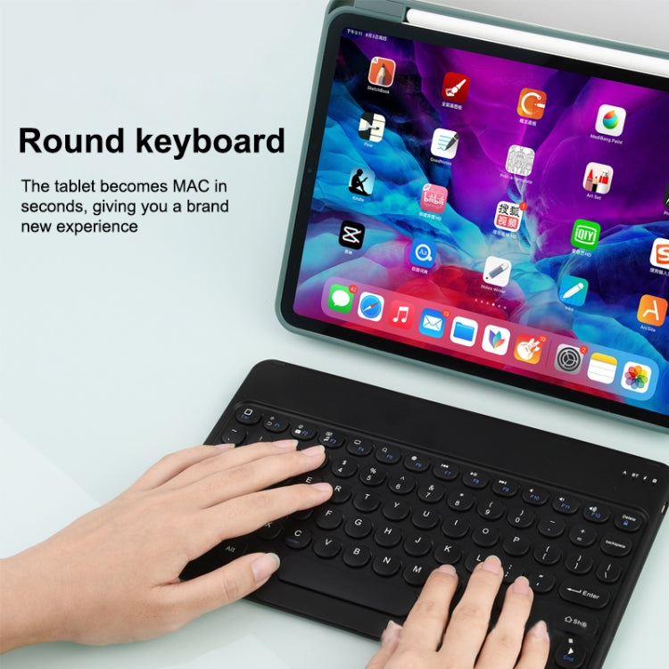 X3 10 inch Universal Tablet Round Keycap Wireless Bluetooth Keyboard (Pink) - Universal Keyboard by PMC TechLife | Online Shopping South Africa | PMC TechLife