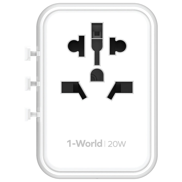 MOMAX UA11 1-World 20W PD Global Travel Fast Charger Power Adapter(White) - Plug Adaptor by MOMAX | Online Shopping South Africa | PMC Jewellery | Buy Now Pay Later Mobicred