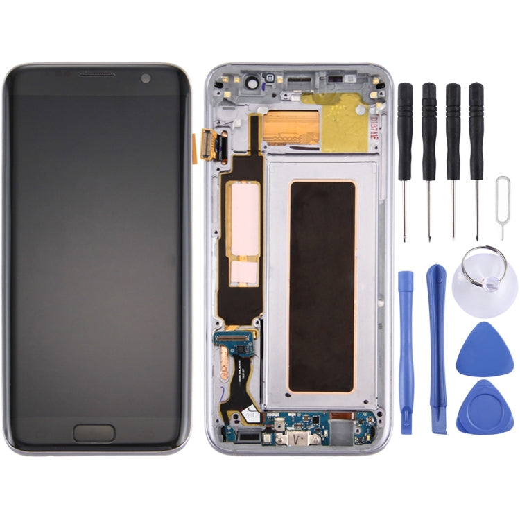 Original LCD Screen and Digitizer Full Assembly with Frame & Charging Port Board & Volume Button & Power Button for Galaxy S7 Edge / G9350(Black) - free shipping - PMc TechLife - Order now!
