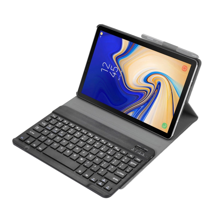 A590 Ultra-thin Detachable Magnetic Bluetooth Keyboard Leather Tablet Case for Galaxy Tab A 10.5 T590 / T595, with Holder(Black) - Samsung Keyboard by PMC TechLife | Online Shopping South Africa | PMC TechLife