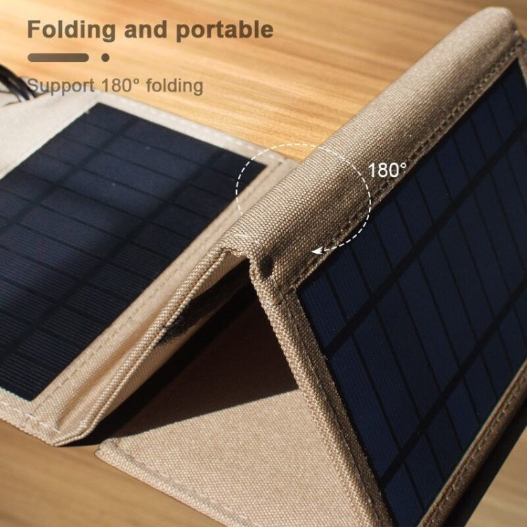 10W Monocrystalline Silicon Foldable Solar Panel Outdoor Charger with 5V Dual USB Ports (Black) - Charger by PMC Jewellery | Online Shopping South Africa | PMC Jewellery | Buy Now Pay Later Mobicred