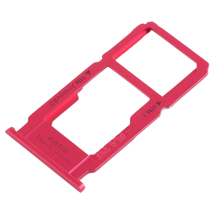 For OPPO R11s SIM Card Tray + SIM Card Tray / Micro SD Card Tray (Red) - Card Socket by PMc TechLife | Online Shopping South Africa | PMc TechLife | Buy Now Pay Later Mobicred