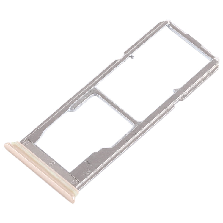 For Vivo Y75 2 x SIM Card Tray + Micro SD Card Tray (Gold) - Card Socket by PMc TechLife | Online Shopping South Africa | PMc TechLife | Buy Now Pay Later Mobicred