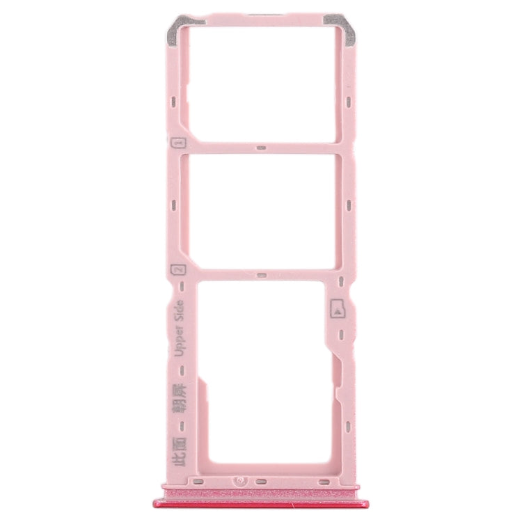 For Vivo Y93 2 x SIM Card Tray + Micro SD Card Tray (Red) - Card Socket by PMc TechLife | Online Shopping South Africa | PMc TechLife | Buy Now Pay Later Mobicred
