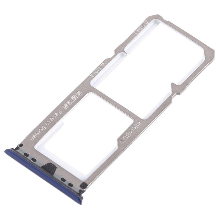 For OPPO A79 2 x SIM Card Tray + Micro SD Card Tray (Blue) - free shipping - PMC TechLife - Order now!