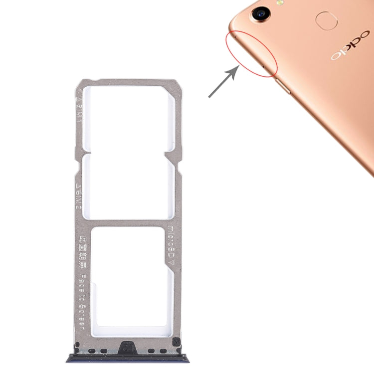 For OPPO A79 2 x SIM Card Tray + Micro SD Card Tray (Blue) - free shipping - PMC TechLife - Order now!