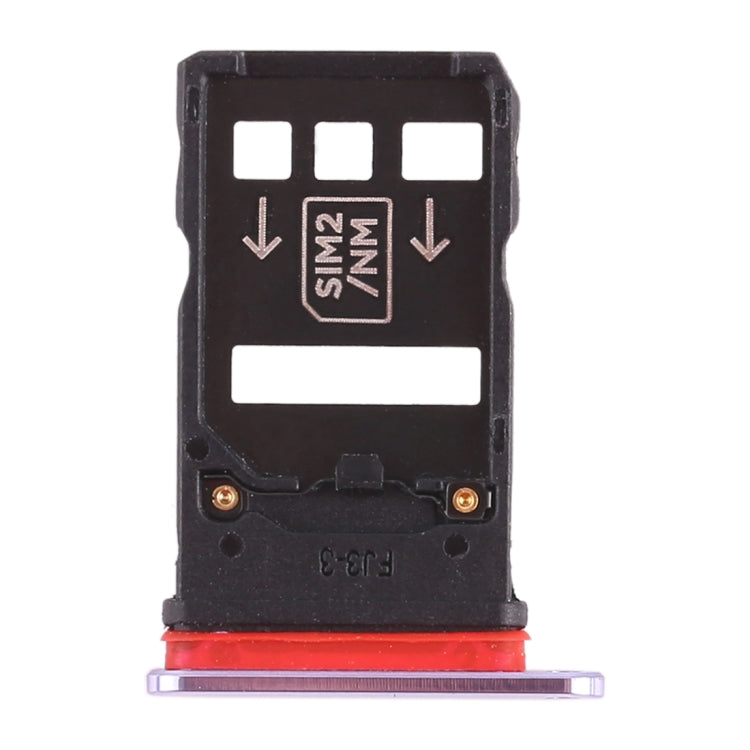 2 x SIM Card Tray for Huawei Mate 20 X (Silver) - Card Socket by PMc TechLife | Online Shopping South Africa | PMc TechLife | Buy Now Pay Later Mobicred