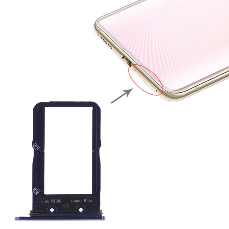 For Vivo X27 SIM Card Tray + SIM Card Tray (Blue) - Card Tray by PMc TechLife | Online Shopping South Africa | PMc TechLife | Buy Now Pay Later Mobicred