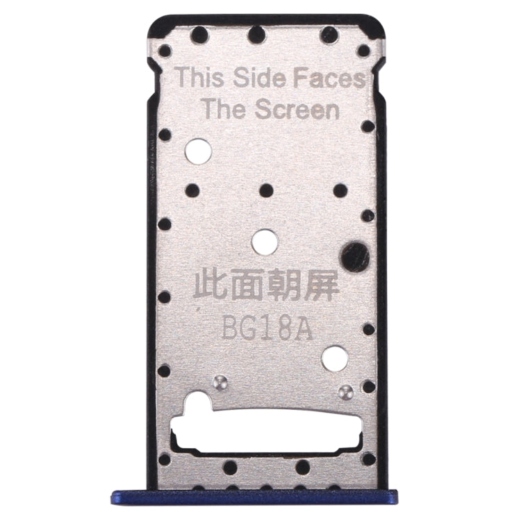 For Huawei Enjoy 7 Plus / Y7 Prime SIM Card Tray & SIM / Micro SD Card Tray(Dark Blue) - Card Socket by PMc TechLife | Online Shopping South Africa | PMc TechLife | Buy Now Pay Later Mobicred