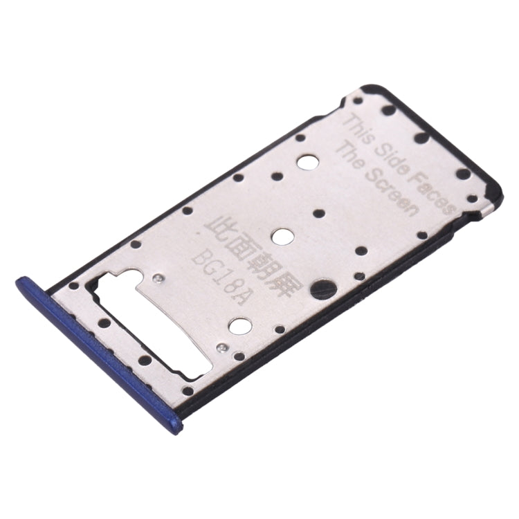 For Huawei Enjoy 7 Plus / Y7 Prime SIM Card Tray & SIM / Micro SD Card Tray(Dark Blue) - Card Socket by PMc TechLife | Online Shopping South Africa | PMc TechLife | Buy Now Pay Later Mobicred