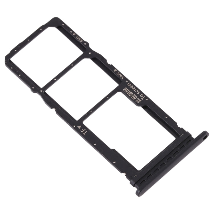 SIM Card Tray + SIM Card Tray + Micro SD Card Tray for Huawei Honor Play 3 (Black) - Card Socket by PMc TechLife | Online Shopping South Africa | PMc TechLife | Buy Now Pay Later Mobicred