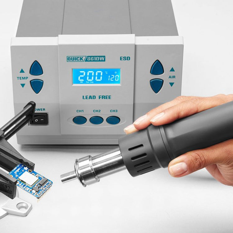 QUICK 861DW 220V 1000W Digital Display Lead-free Intelligent Hot Air Gun Desoldering Station, AU Plug - Electric Soldering Iron by PMC Jewellery | Online Shopping South Africa | PMC Jewellery | Buy Now Pay Later Mobicred