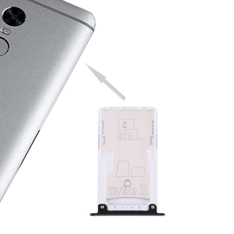 For Xiaomi Redmi Note 4X SIM & SIM / TF Card Tray(Black) - free shipping - PMc TechLife - Order now!