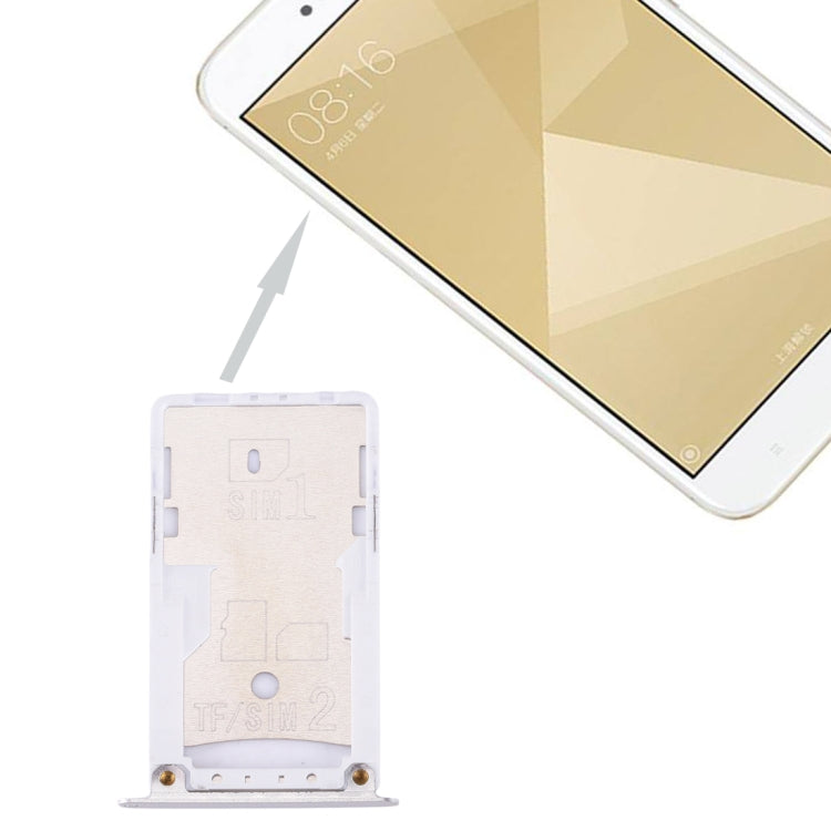 For Xiaomi Redmi 4X SIM & SIM / TF Card Tray(Silver) - free shipping - PMc TechLife - Order now!