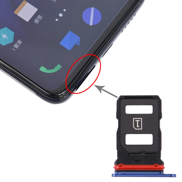 For Vivo iQOO Pro SIM Card Tray + SIM Card Tray (Blue) - Card Socket by PMc TechLife | Online Shopping South Africa | PMc TechLife | Buy Now Pay Later Mobicred