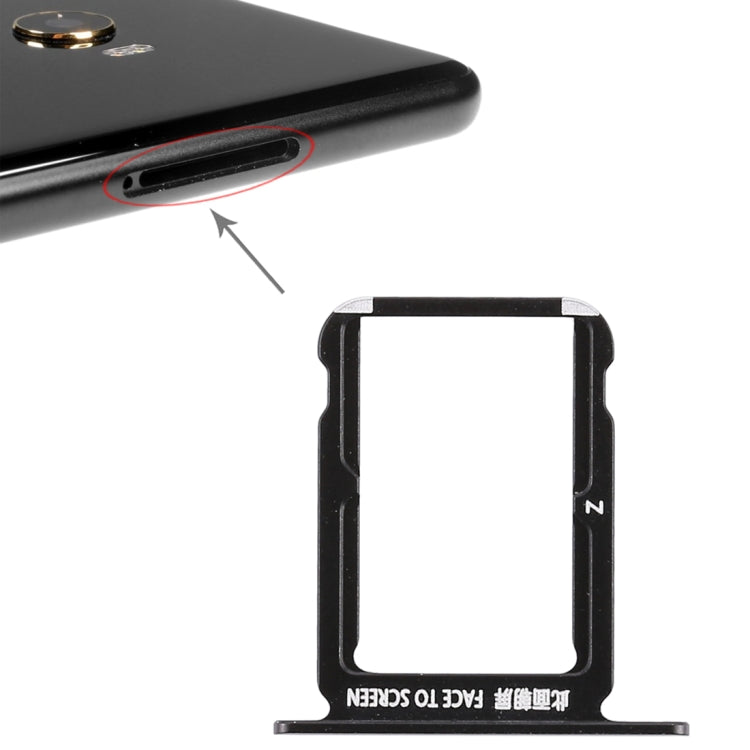 SIM Card Tray for Xiaomi Mi Mix 2S (Black) - Card Tray by PMc TechLife | Online Shopping South Africa | PMc TechLife | Buy Now Pay Later Mobicred