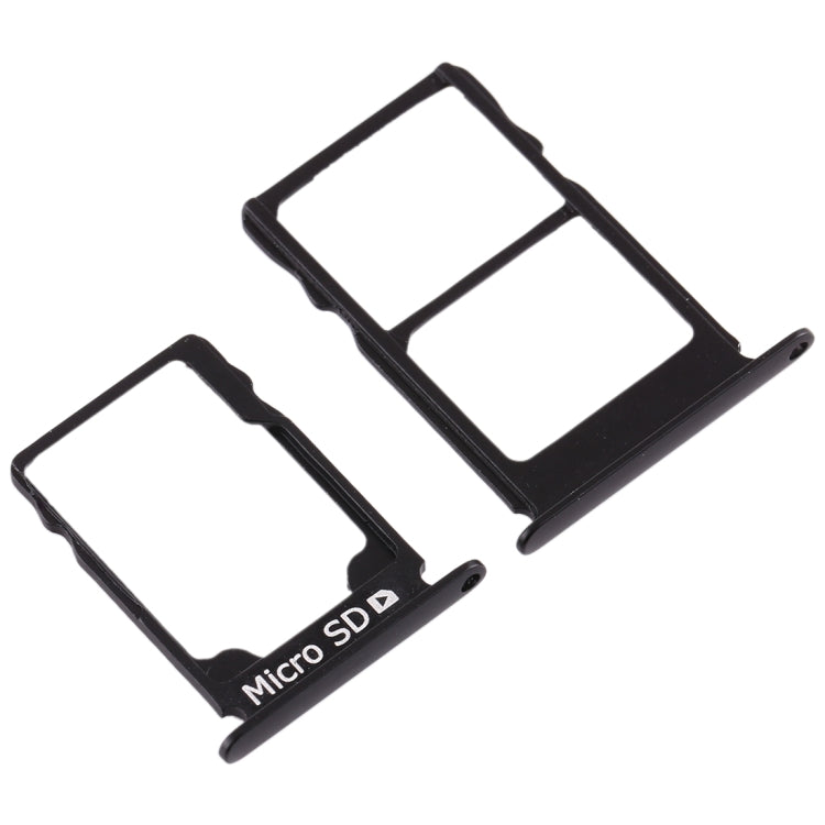 SIM Card Tray + SIM Card Tray + Micro SD Card Tray for Nokia 3.1 TA-1049 TA-1057 TA-1063 TA-1070 (Black) - Card Tray by PMC Jewellery | Online Shopping South Africa | PMC Jewellery | Buy Now Pay Later Mobicred