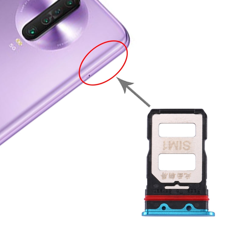 SIM Card Tray + SIM Card Tray for Xiaomi Redmi K30 Pro(Blue) - Card Tray by PMc TechLife | Online Shopping South Africa | PMc TechLife | Buy Now Pay Later Mobicred