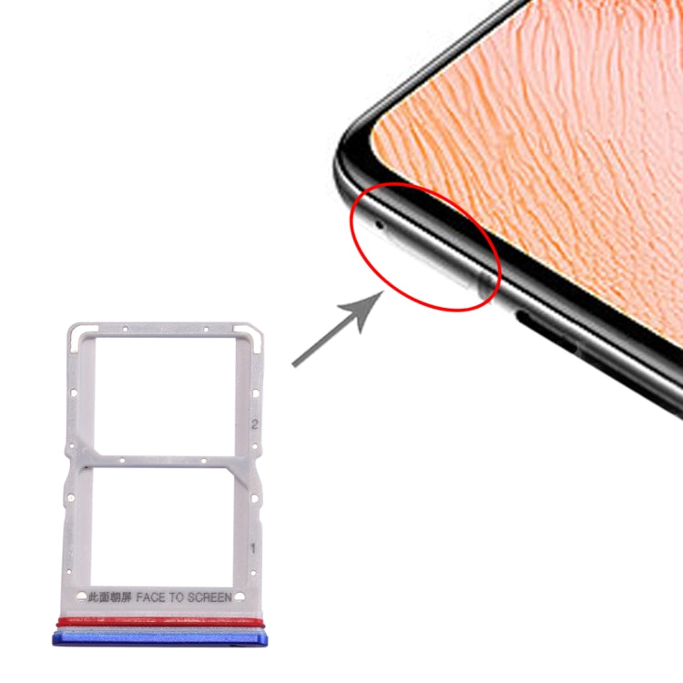 SIM Card Tray + SIM Card Tray for Xiaomi Redmi K30 5G(Blue) - Card Tray by PMc TechLife | Online Shopping South Africa | PMc TechLife | Buy Now Pay Later Mobicred