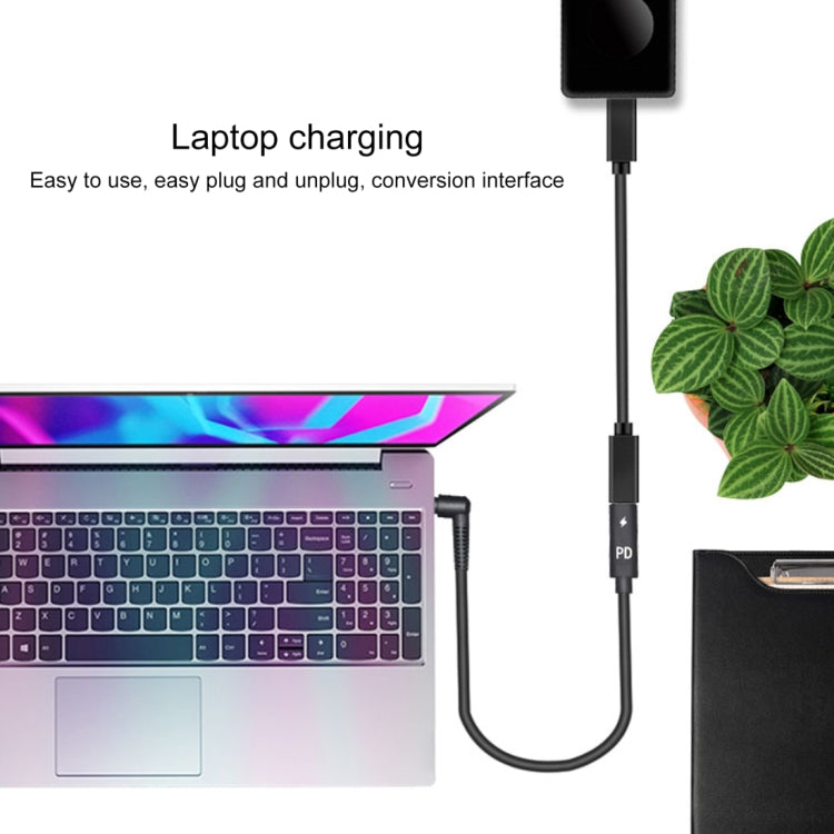 DP 6.0 x 0.6mm to Type-C Female Power Adapter Charger Cable (Black) - Universal Power Adapter by PMC TechLife | Online Shopping South Africa | PMC TechLife | Buy Now Pay Later Mobicred