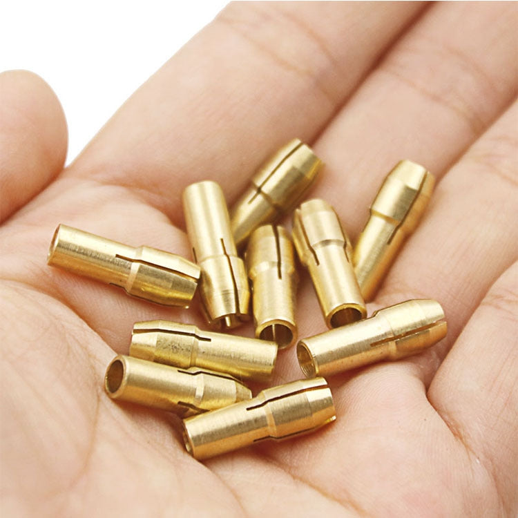 10 PCS Three-claw Copper Clamp Nut for Electric Mill Fittings���Bore diameter: 2.4mm - Hex Key & Spanner by PMC TechLife | Online Shopping South Africa | PMC TechLife | Buy Now Pay Later Mobicred