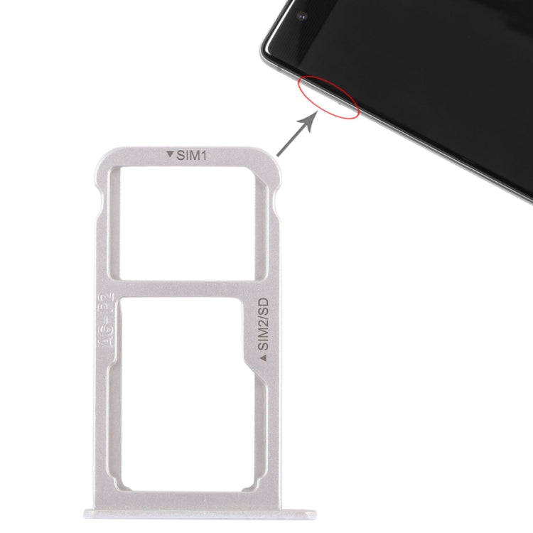 SIM Card Tray + SIM Card Tray / Micro SD Card for Huawei P9 Plus(White) - Card Socket by PMc TechLife | Online Shopping South Africa | PMc TechLife | Buy Now Pay Later Mobicred