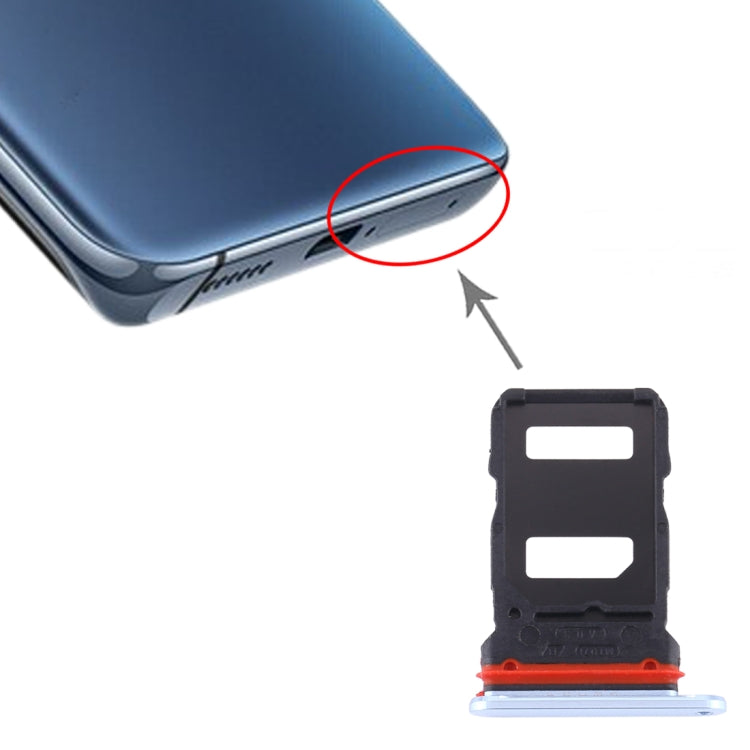 For Vivo X50 Pro SIM Card Tray + SIM Card Tray (Blue) - Card Socket by PMC TechLife | Online Shopping South Africa | PMC TechLife | Buy Now Pay Later Mobicred