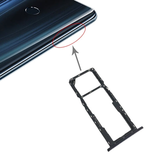 SIM Card Tray + SIM Card Tray + Micro SD Card Tray for Asus ZenFone Max Pro (M2) ZB631KL(Black) - Card Tray by PMc TechLife | Online Shopping South Africa | PMc TechLife | Buy Now Pay Later Mobicred