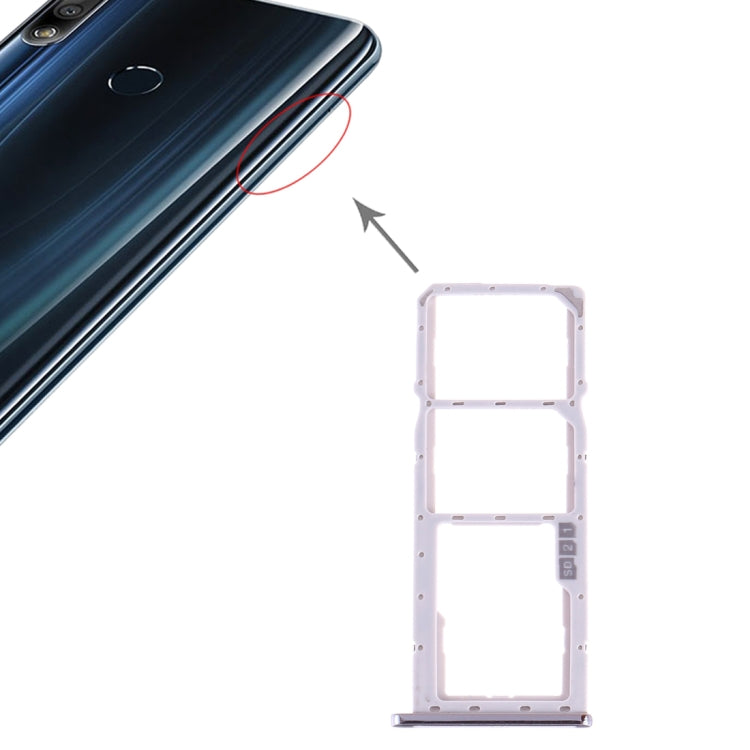 SIM Card Tray + SIM Card Tray + Micro SD Card Tray for Asus ZenFone Max Pro (M2) ZB631KL(Silver) - free shipping - PMC TechLife - Order now!