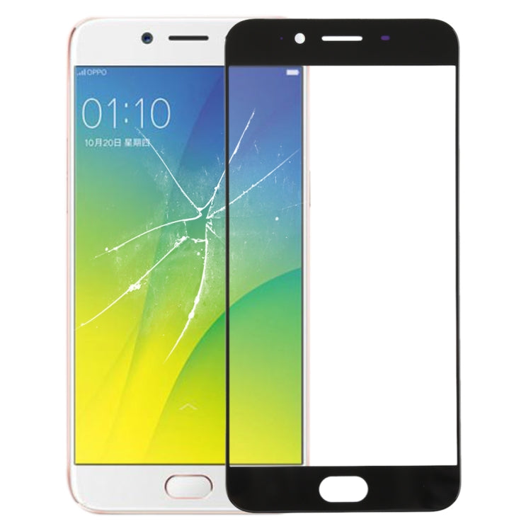 For OPPO R9s Front Screen Outer Glass Lens (Black) - Outer Glass Lens by PMc TechLife | Online Shopping South Africa | PMc TechLife | Buy Now Pay Later Mobicred