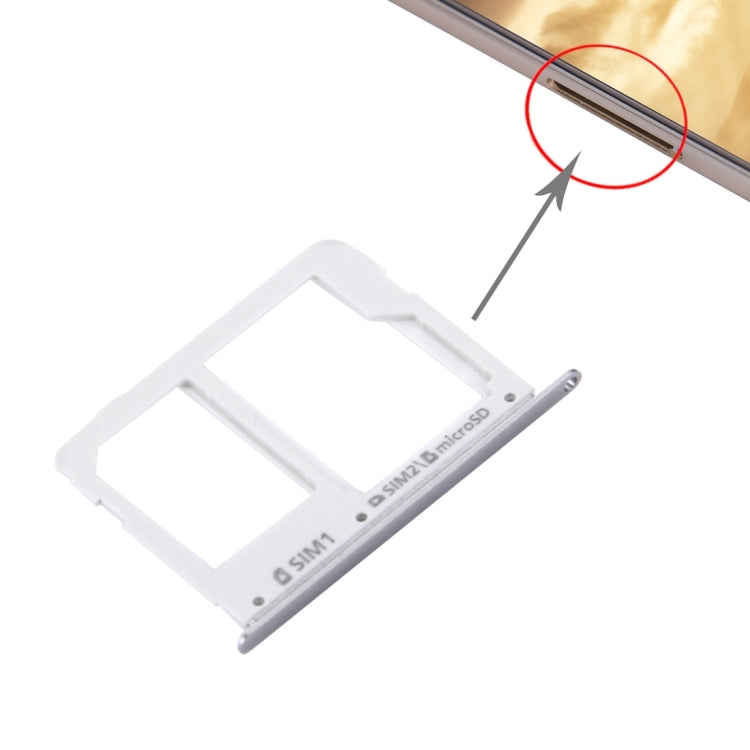 For Galaxy C7 / C7000 SIM Card Tray + Micro SD / SIM Card Tray (Grey) - Card Tray by PMc TechLife | Online Shopping South Africa | PMc TechLife | Buy Now Pay Later Mobicred