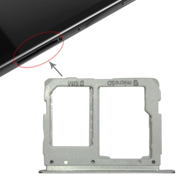 For Galaxy Tab S3 9.7 / T825 (3G Version) SIM Card Tray + Micro SD Card Tray (Silver) - free shipping - PMc TechLife - Order now!