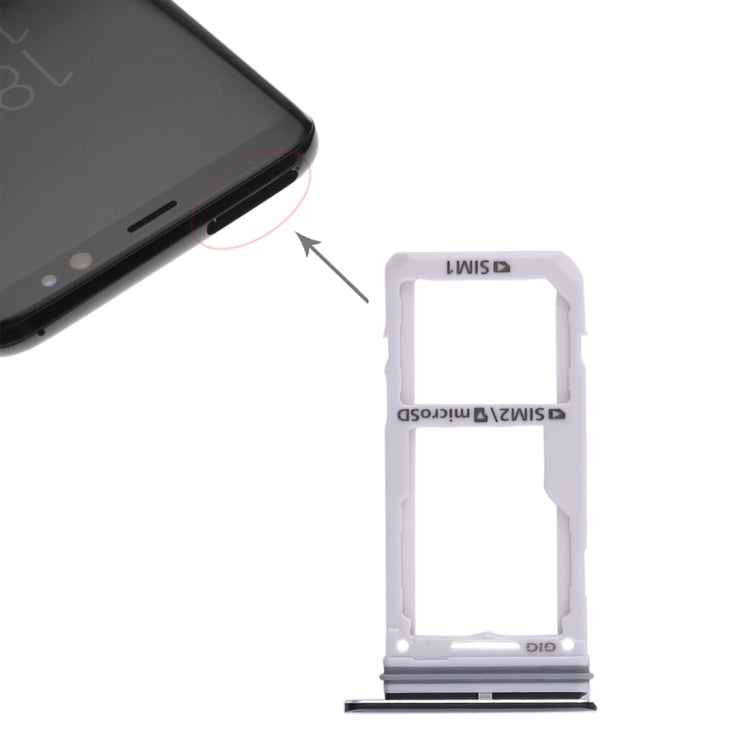 For Galaxy S8 / S8+ 2 SIM Card Tray / Micro SD Card Tray (Black) - free shipping - PMc TechLife - Order now!