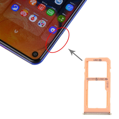 For Samsung Galaxy A60 SIM Card Tray + SIM Card Tray / Micro SD Card Tray (Gold) - Card Socket by PMC Jewellery | Online Shopping South Africa | PMC Jewellery | Buy Now Pay Later Mobicred