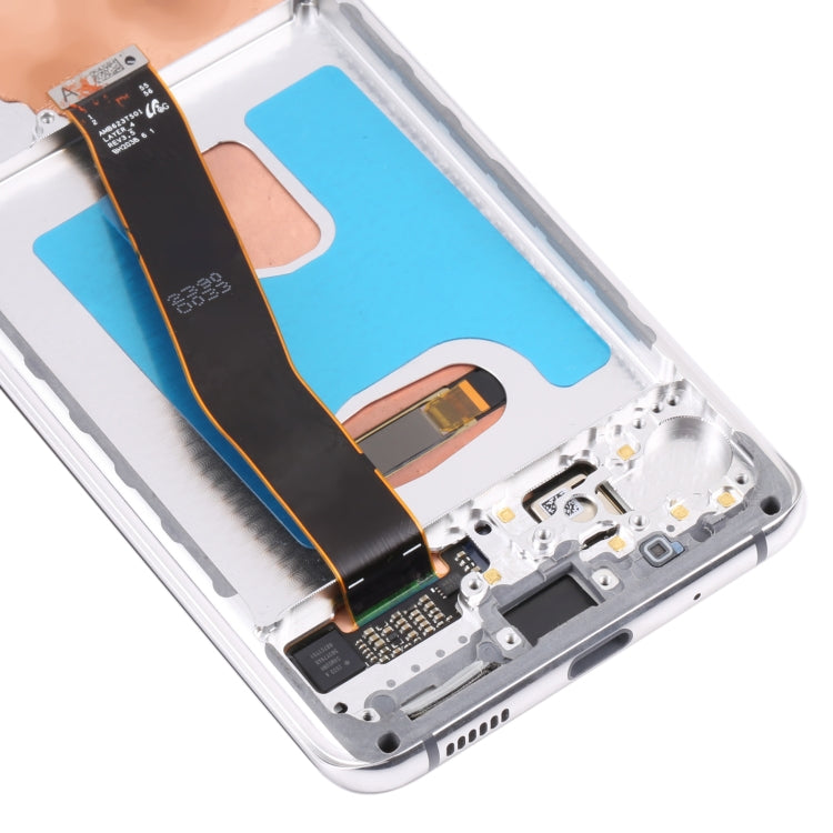 Original Dynamic AMOLED Material LCD Screen and Digitizer Full Assembly with Frame for Samsung Galaxy S20 4G SM-G980(Silver) - free shipping - PMc TechLife - Order now!