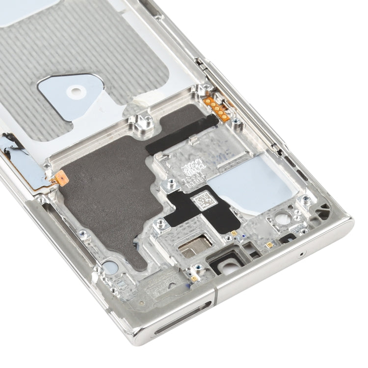 For Samsung Galaxy Note20 Ultra SM-N985F Middle Frame Bezel Plate With Parts (Silver) - free shipping - PMc TechLife - Order now!