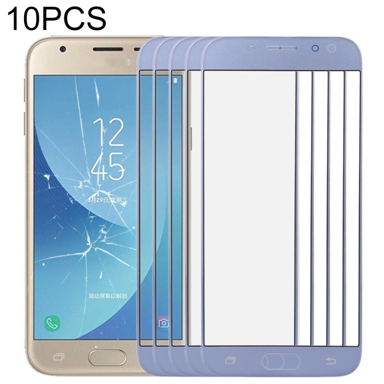 For Samsung Galaxy J3 (2017) / J330 10pcs Front Screen Outer Glass Lens (Blue) - free shipping - PMc TechLife - Order now!