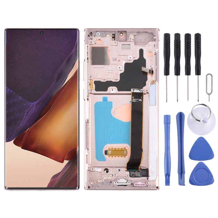 Original Super AMOLED LCD Screen for Samsung Galaxy Note20 Ultra SM-N986(5G Version) Digitizer Full Assembly With Frame (Gold) - free shipping - PMC TechLife - Order now!