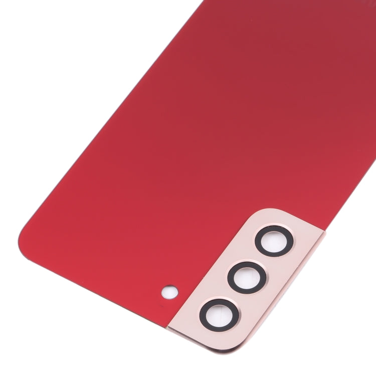 For Samsung Galaxy S22+ 5G SM-S906B Battery Back Cover with Camera Lens Cover (Red) - Back Cover by PMC Jewellery | Online Shopping South Africa | PMC Jewellery | Buy Now Pay Later Mobicred