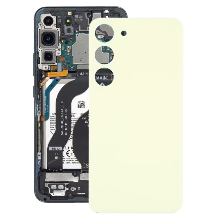 For Samsung Galaxy S23 SM-S911B OEM Glass Battery Back Cover(Yellow) - Back Cover by PMC Jewellery | Online Shopping South Africa | PMC Jewellery