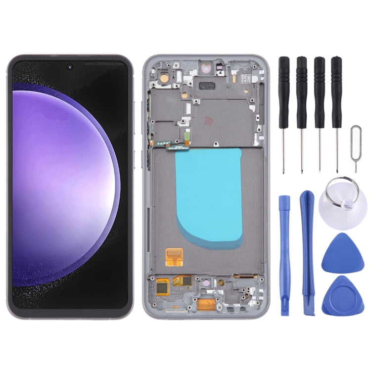 For Samsung Galaxy S23 FE SM-S711B 6.43 inch OLED LCD Screen Digitizer Full Assembly with Frame (Black) - free shipping - PMc TechLife - Order now!