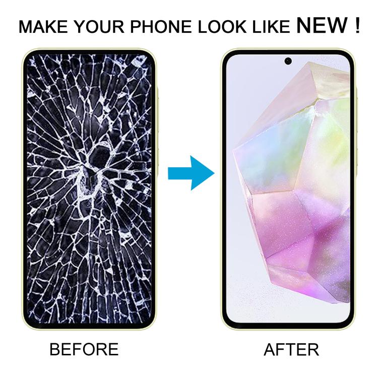 For Samsung Galaxy A35 SM-A356B OLED LCD Screen Digitizer Full Assembly with Frame (Baby Blue) - free shipping - PMc TechLife - Order now!
