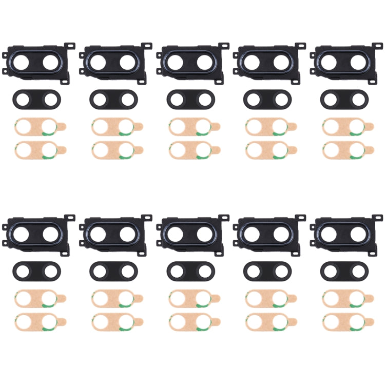 For Huawei Enjoy 9 Plus  10pcs Camera Lens Cover (Black) - Camera by PMC Jewellery | Online Shopping South Africa | PMC Jewellery | Buy Now Pay Later Mobicred