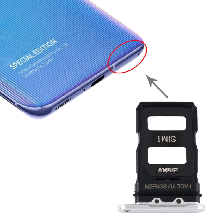 SIM Card Tray + SIM Card Tray for Xiaomi Mi 11 (Silver) - Card Tray by PMc TechLife | Online Shopping South Africa | PMc TechLife | Buy Now Pay Later Mobicred