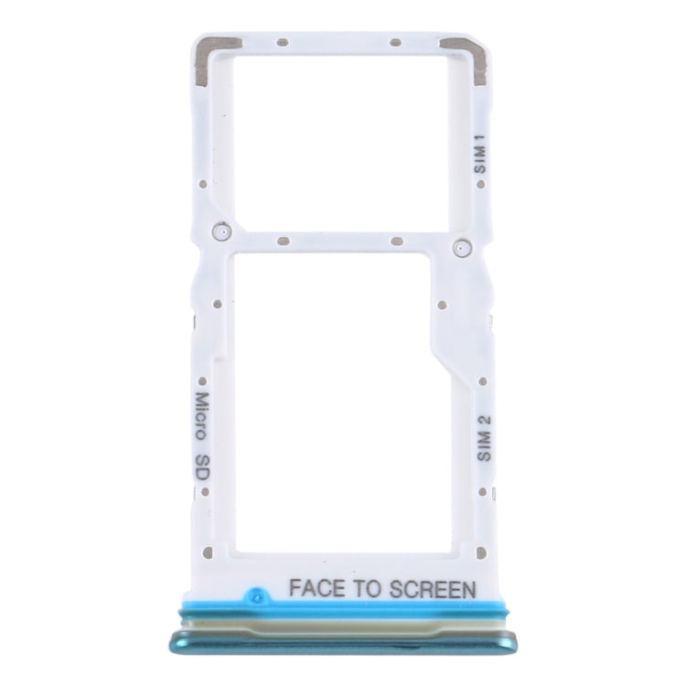 SIM Card Tray + SIM Card Tray / Micro SD Card Tray for Xiaomi Redmi Note 9 Pro 5G M2007J17C (Green) - free shipping - PMc TechLife - Order now!